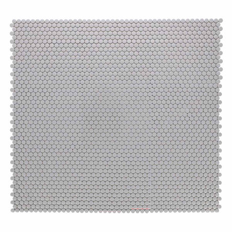 Mosaic Handmade Porcelain Penny Round - City Grey Matte