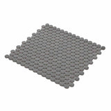 Mosaic Handmade Porcelain Penny Round - Dark Grey Matte