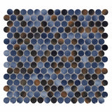 Mosaic Handmade Porcelain Penny Round - Shadow