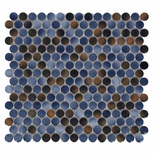 Mosaic Handmade Porcelain Penny Round - Shadow