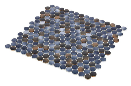 Mosaic Handmade Porcelain Penny Round - Shadow