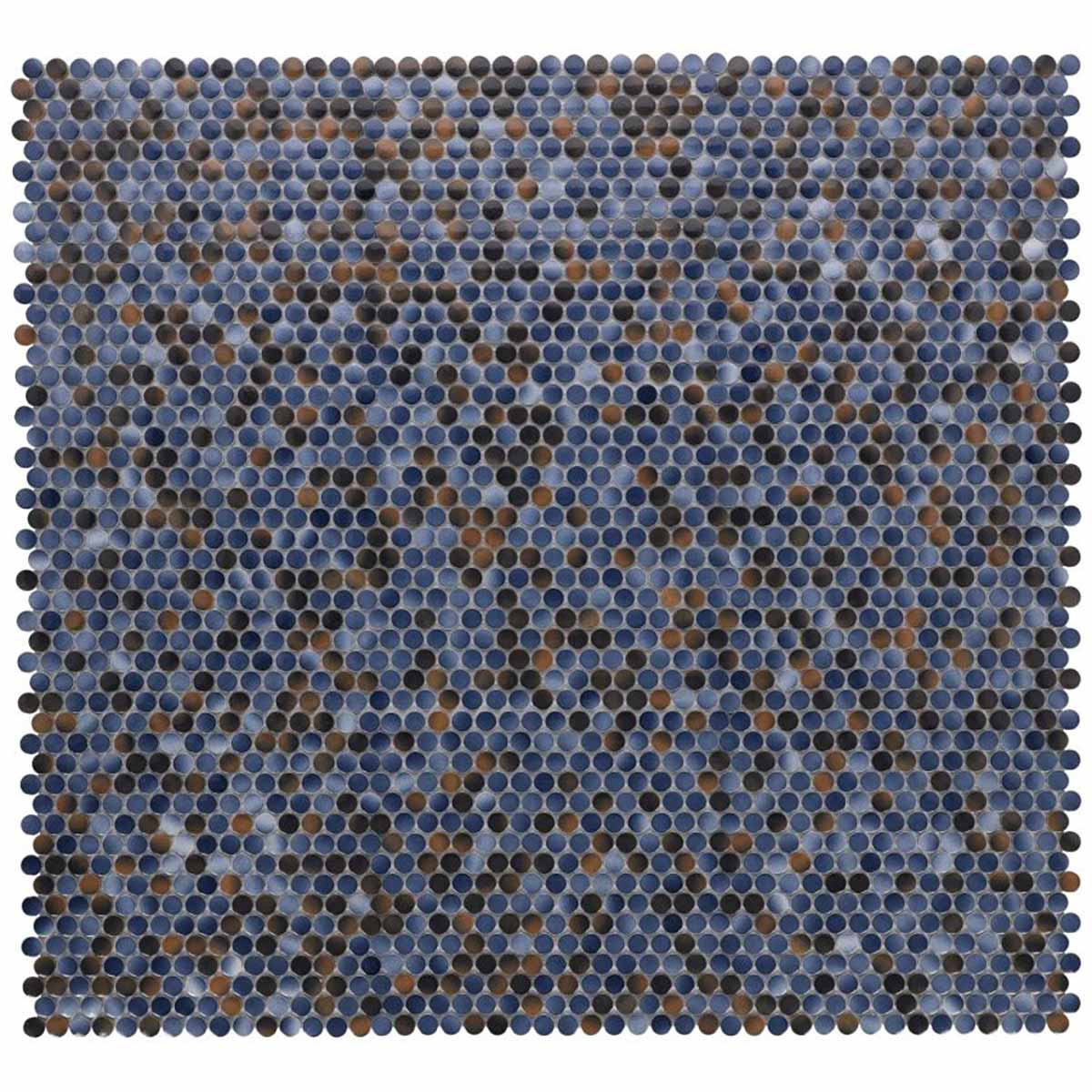 Mosaic Handmade Porcelain Penny Round - Shadow