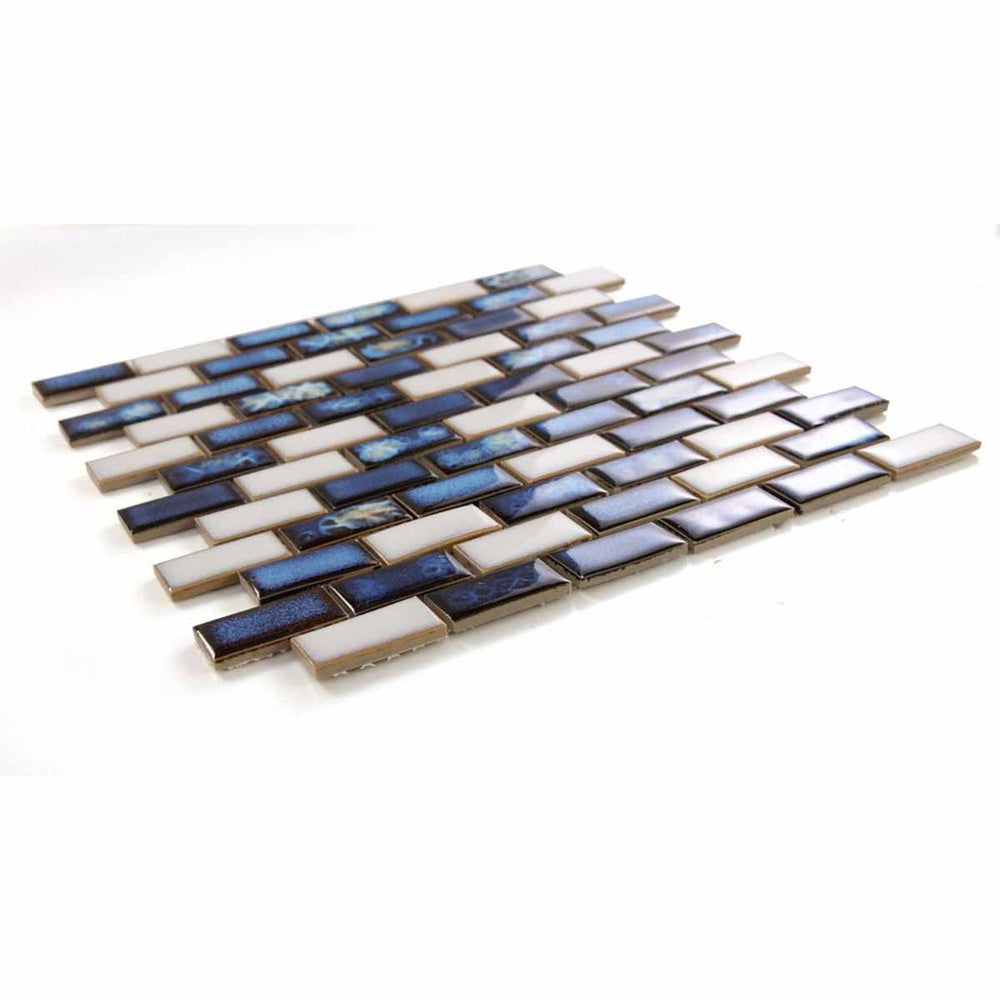 Mosaic Brick Series Handmade Porcelain Tile - Royal Blue