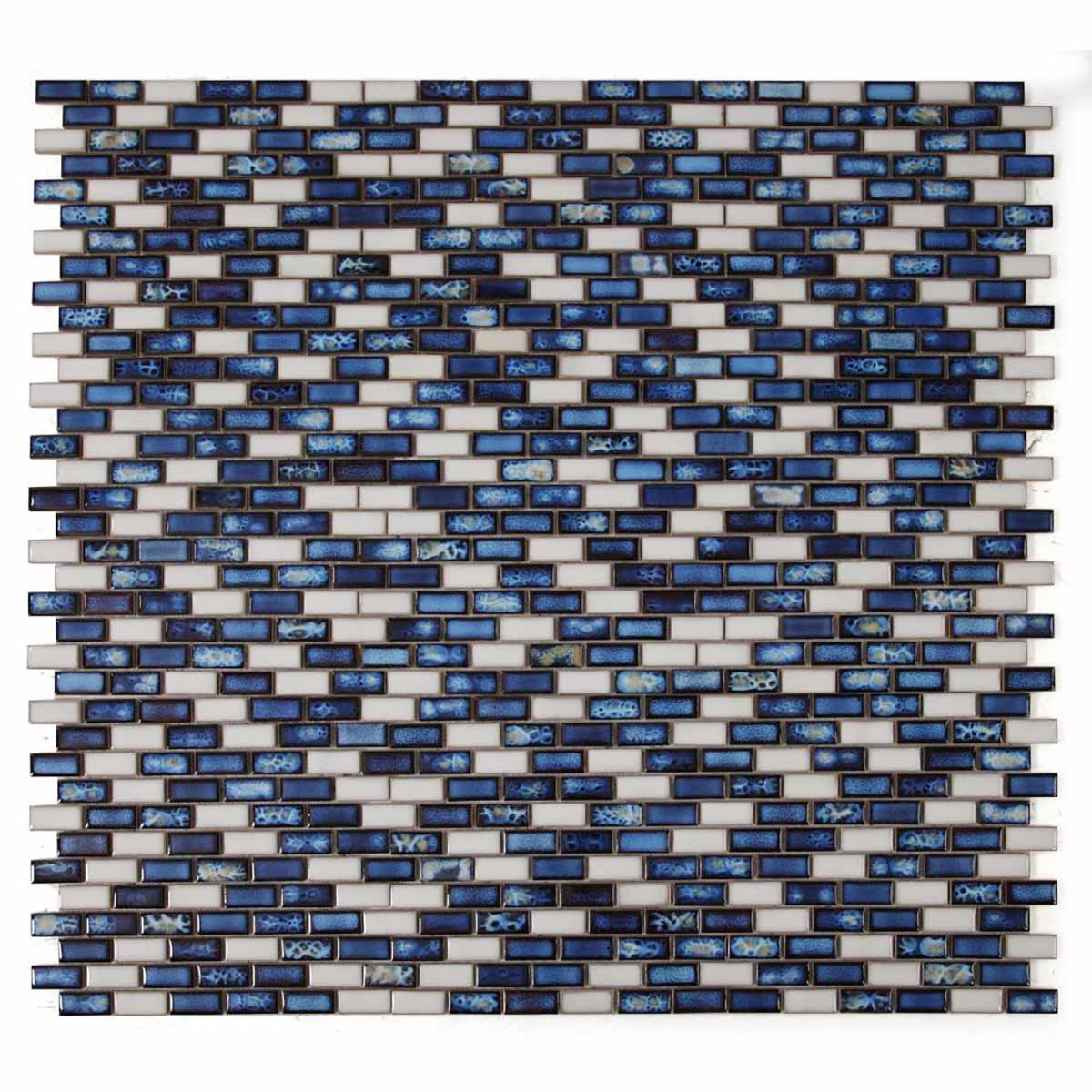 Mosaic Brick Series Handmade Porcelain Tile - Royal Blue