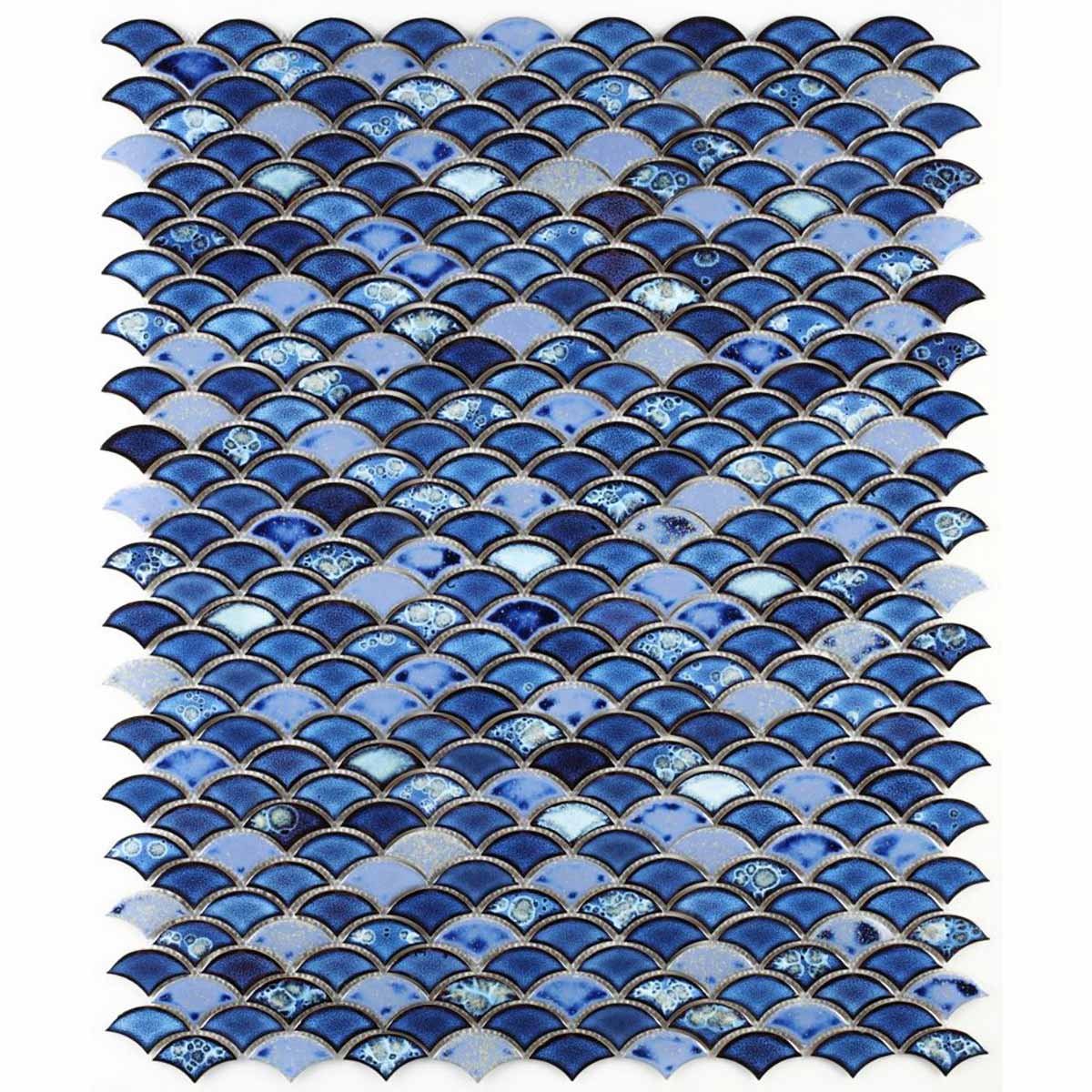 Mosaic Handmade Porcelain Tile - Royal Blue