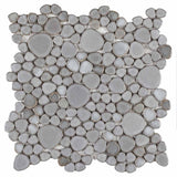 Mosaic Porcelain Tile Mancala Pebble Series - Gray