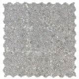Mosaic Porcelain Tile Mancala Pebble Series - Gray