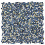 Mosaic Porcelain Tile Mancala Pebble Series - Ocean