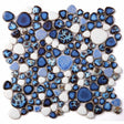 Mosaic Porcelain Tile Mancala Pebble Series - Royal Blue