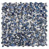 Mosaic Porcelain Tile Mancala Pebble Series - Royal Blue