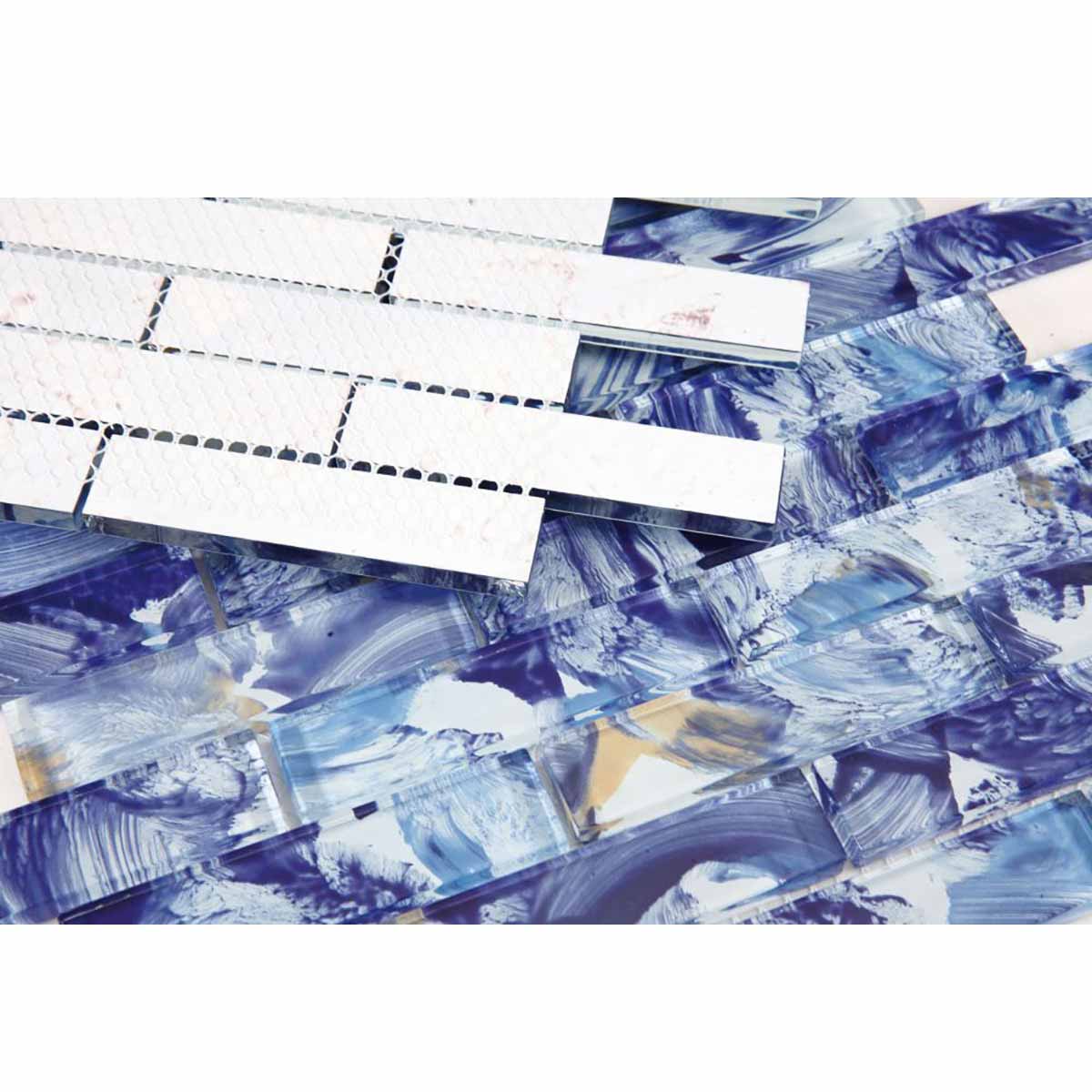 Mosaic Glass Tile Laguna Falls Blue
