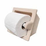 SereneDrains Ceramic Recessed Toilet Extended Paper Holder Parchment Glossy 