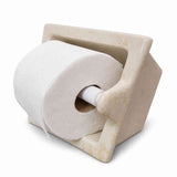 Extended Ceramic Toilet Paper Holder Stone