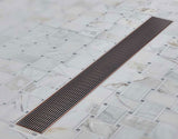 Quartz Linear Shower Drain Oil-Rubbed Bronze - Linear Wedge 40