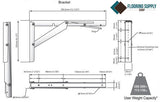 Teak Wall Mount Fold-Down Bench 30