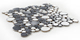 Mosaic Porcelain Tile Mancala Pebble Series - Silver Grey