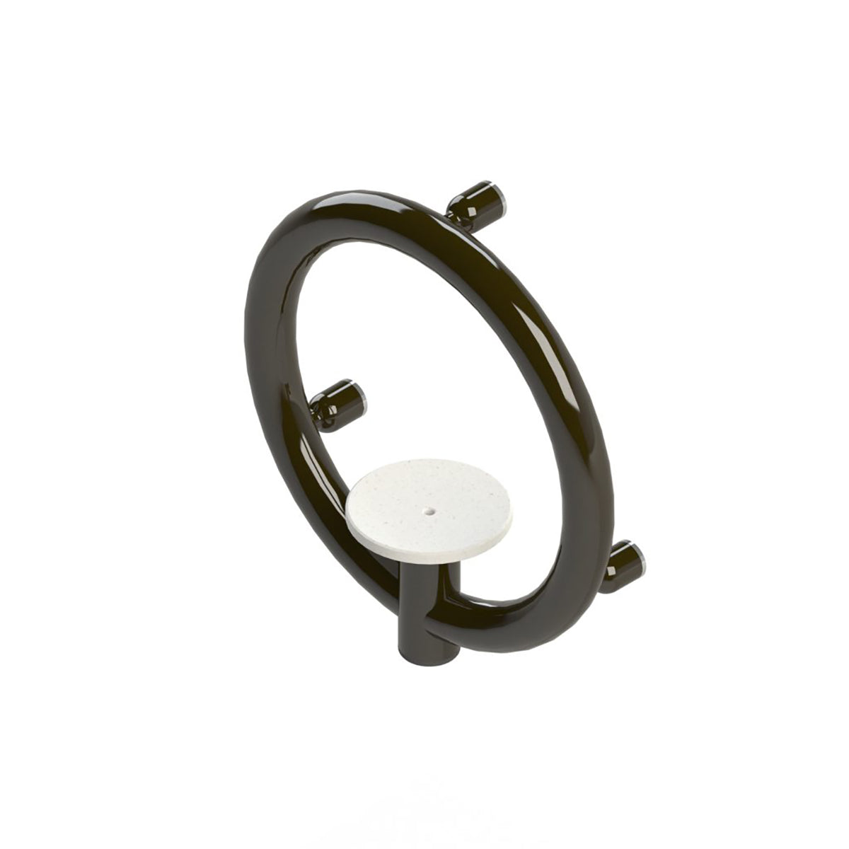 Invisia 2-in-1 Soap Dish with Integrated Circular Grab Bar