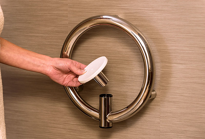 Invisia 2-in-1 Soap Dish with Integrated Circular Grab Bar