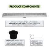 SereneDrains Linear Shower Drain Broken Lane - Polished 30