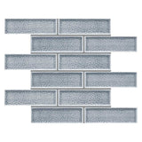 Crackle Glass Porcelain and Glass Interlock - Blue Canal