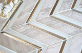 Chevron Carrara Honed and Glass - Graystone Blend