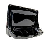 Porcelain Soap Dish - Black Glossy