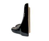 Porcelain Soap Dish - Black Glossy