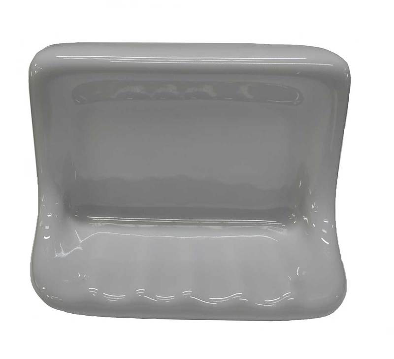 Porcelain Soap Dish - Sterling Silver Glossy