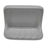 Porcelain Soap Dish - Sterling Silver Glossy