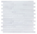 Mosaic Linear Glass Tiles Light Grey 2 x 6