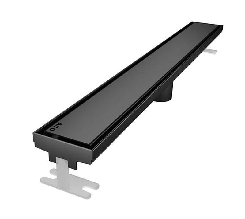 Quartz Linear Shower Drain Solid - Matte Black 48