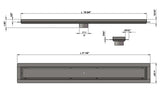 SereneDrains Linear Shower Drain Tile Insert Matte White 16