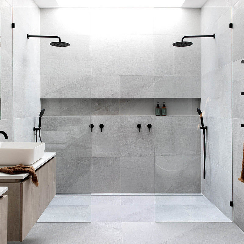 Custom Grates shower drain Tile Insert - Silk Silver CUSTOM