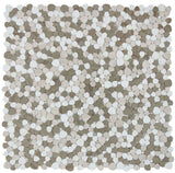 Marble Pebbles Mosaics Heart Shape - Athens Grey