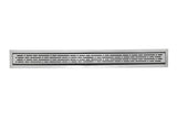 SereneDrains Linear Shower Drain Offset Outlet Broken Lane - Brushed 47