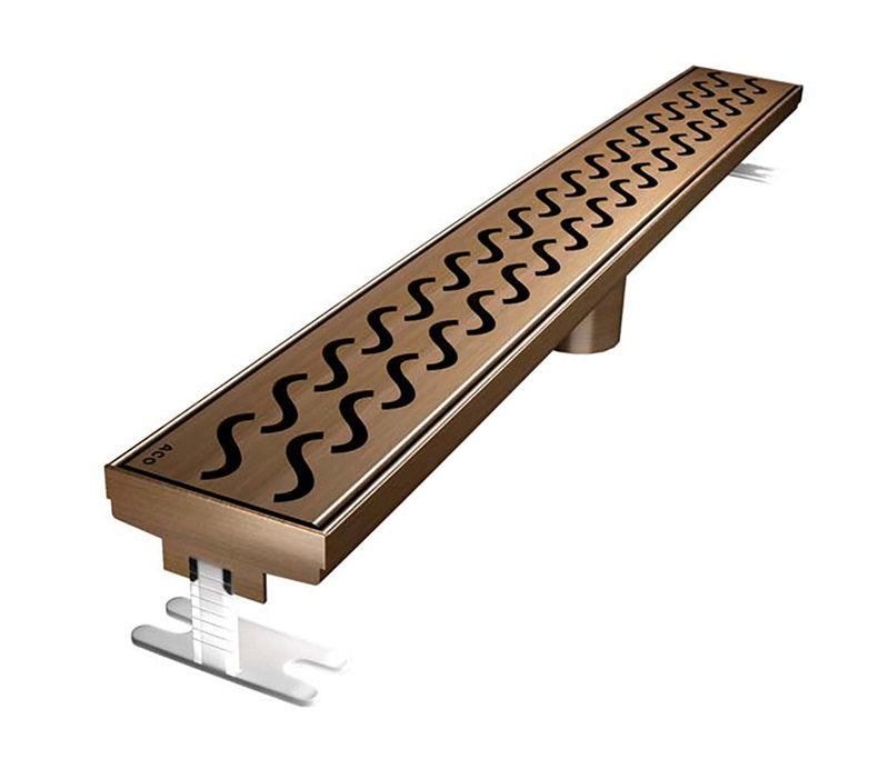 Quartz Linear Shower Drain Oil-Rubbed Bronze - Hawaii 36