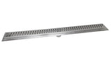 SereneDrains Linear Shower Drain Ocean Wave - Brushed 30
