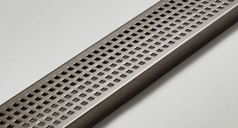 Quartz Linear Shower Drain Quadrato - Black Nickel