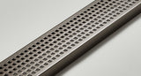 Quartz Linear Shower Drain Quadrato - Black Nickel
