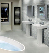 Tahitian Pearl - Carrara Marble Herringbone with White Pearl