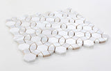 Tahitian Pearl - Carrara Marble Herringbone with White Pearl