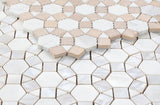 Tahitian Pearl - Carrara Marble Herringbone with White Pearl