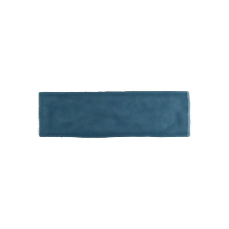 Kaleidoscope Handmade Ceramic Tile 2x8 - Blue