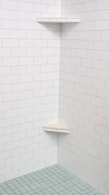 Goof Proof Tile Ready Corner Shelf and Foot rest 10 14