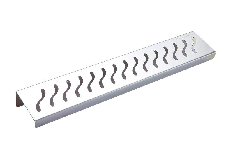 SereneDrains Shower Shelf Stainless Steel - Ocean Wave - Polished