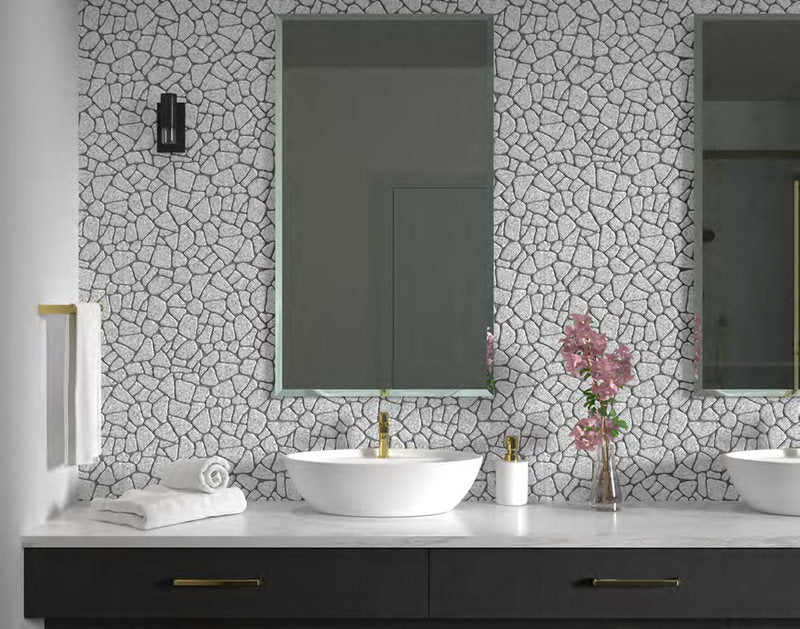 Mosaics Terrazzo Pebbles - Crushed Crystal