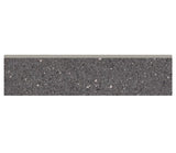 Porcelain Rock look Matte Bullnose 3 x 12 - Flat Grey Black