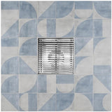 SereneDrains Square Shower Drain Linear Wedge 4 Polished