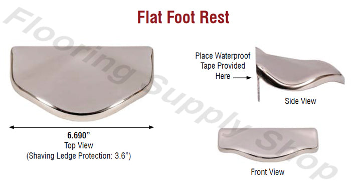Wave Structural Flat Foot Rest Stainless Steel