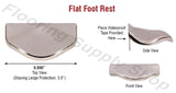 Wave Structural Flat Foot Rest Stainless Steel